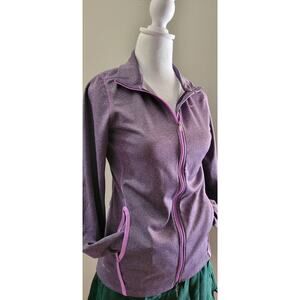 Nike Women DRIFIT Purple Long sleeve Zipper With Pockets Activewear